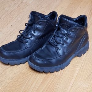 Rockport Black Leather Moc Toe Boots
